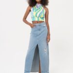 FRACOMINA Jeans krilo Destroyed